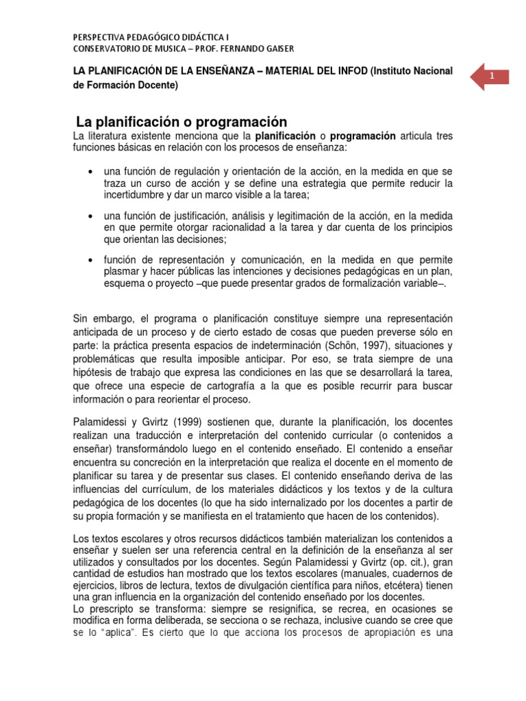 Planificación Didáctica en Educación | PDF | Plan de estudios ...