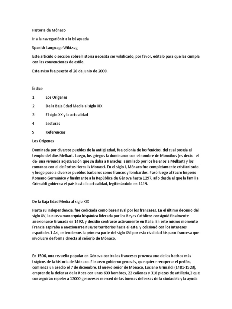 Historia de Monaco PDF