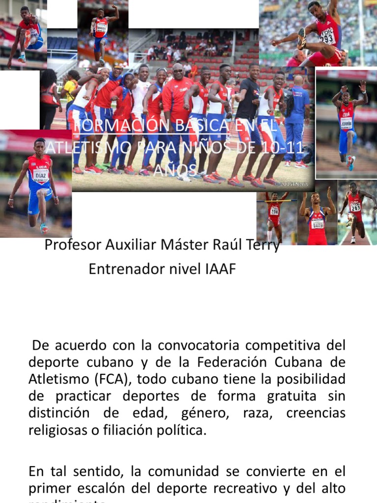 Formación Básica en El Atletismo para Niños de | PDF | Deporte del ...