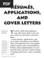 Resumes and Cover Letters