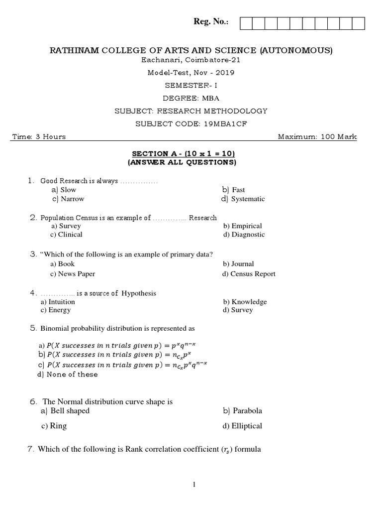 RM Model Question Final | PDF | Regression Analysis | Statistics