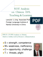 SWOT Analysis On Chinese EFL Teaching & Learning