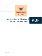 An Overview of Dividend Policy of Fu-Wang Foods LTD