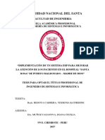 Implementación de Un Sistema Erp para Mejorar La Atención de Los Pacientes en El Hospital "Santa Rosa" de Puerto Maldonado - Madre de Dios