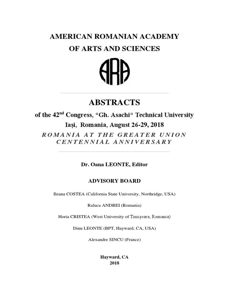 Ara Abstracts 2018 Pdf