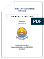 Chocolate Analysis: Chemistry Investigatory Project