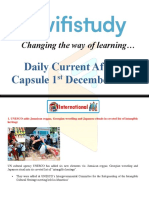 Changing The Way of Learning : Daily Current Affairs Capsule 1 December 2018