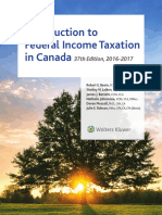 Introduction To Federal Income Taxation in Canada: 37th Edition, 2016-2017