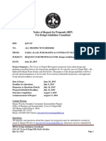 Notice of Request For Proposals (RFP) For Design Guidelines Consultant