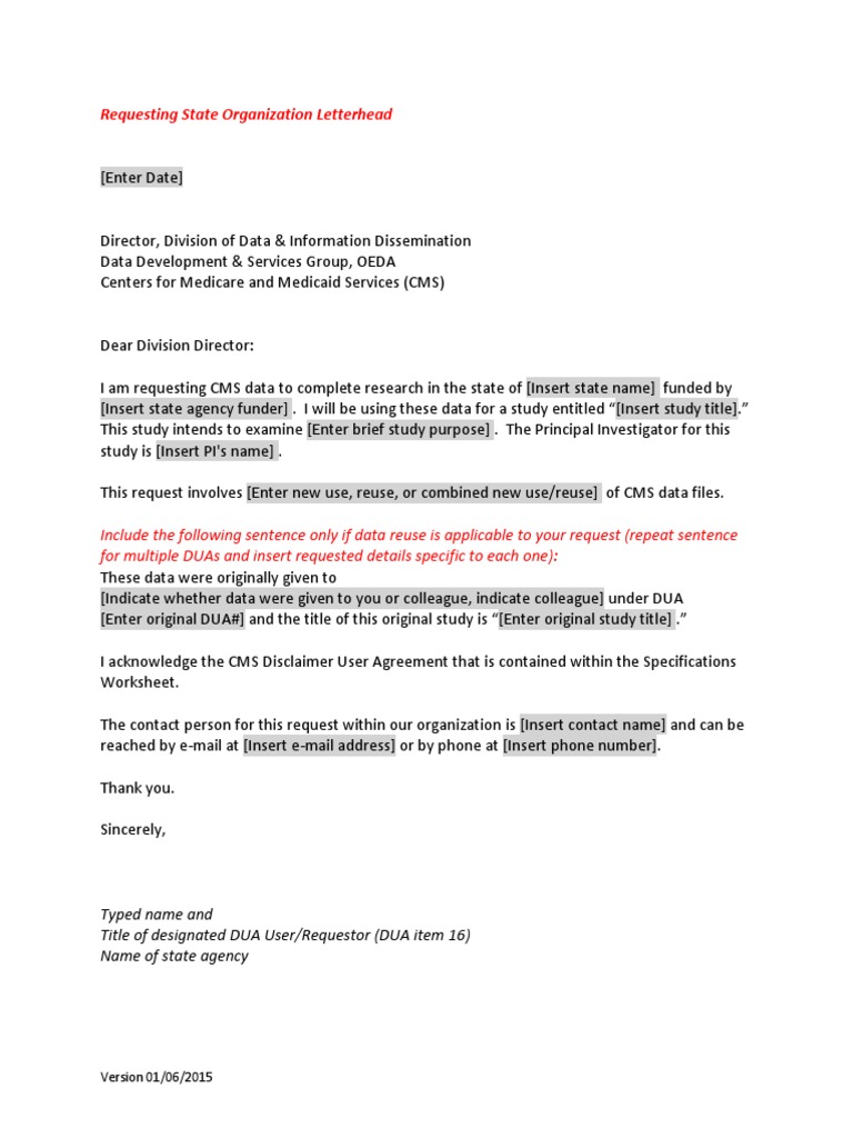 RIF Request Letter - State Agency - 0 | PDF