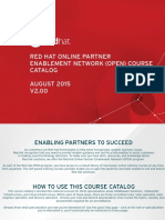 Red Hat Online Partner Enablement Network (Open) Course Catalog AUGUST 2015 V2.00