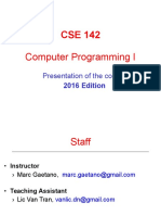 CSE 142 Computer Programming