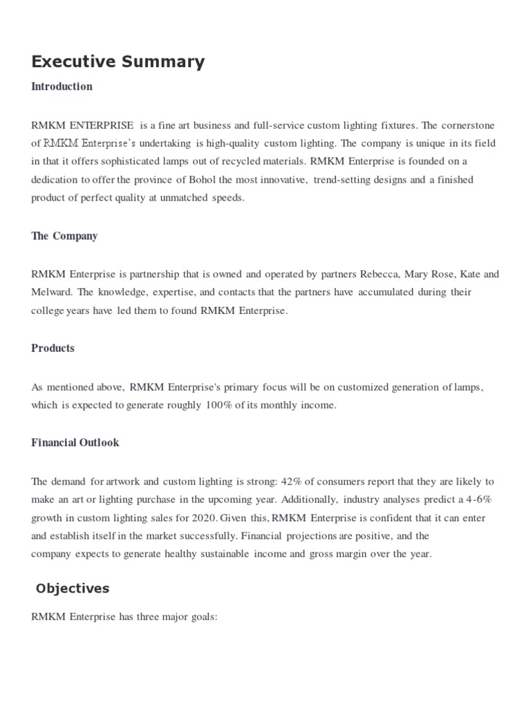 Executive Summary: Objectives | Download Free PDF | Market Segmentation ...