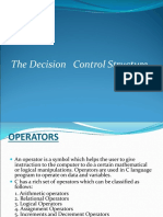 The Decision Control Structure