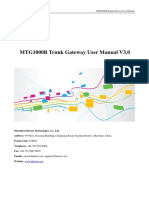 MTG1000B Trunk Gateway User Manual