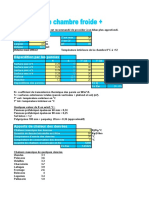 Bilan Chambre Froide Positive