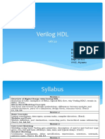 Verilog HDL: BY Kavya A P Asst Professor Dept. of ECE VVCE, Mysuru