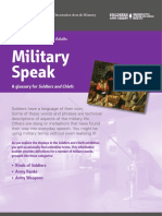 Military Speak: Information Booklet For Adults