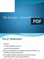 The Decision Control Structure
