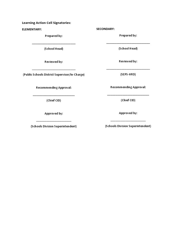 Learning Action Cell Signatories | PDF