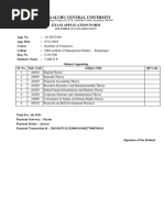 Bengaluru Central University: Exam Application Form