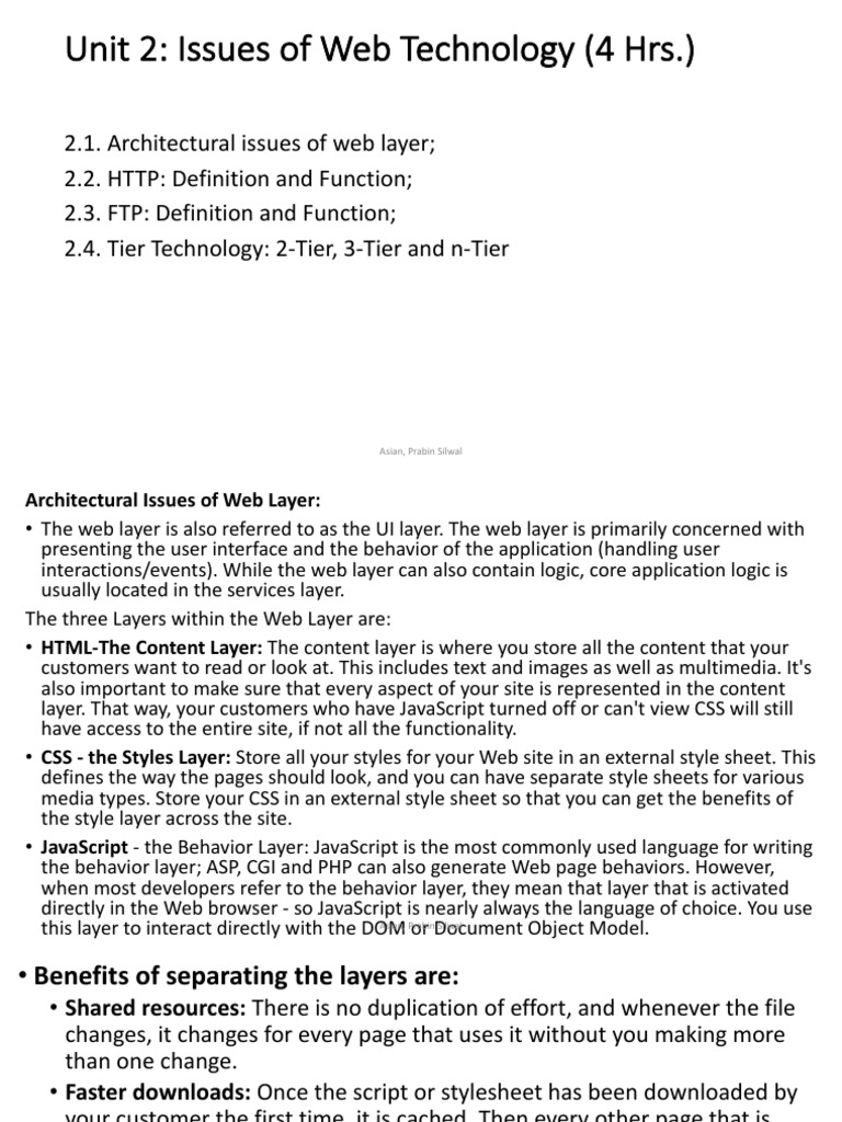 Unit 2: Issues of Web Technology (4 HRS.) | Download Free PDF ...