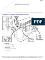 Location of The Engine Control System's Sensors