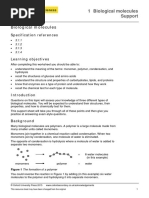 AQA Biology: 1 Biological Molecules Support