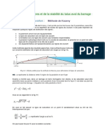 Etude Des Infiltrations Et de La Stabilité Du Talus Aval Du Barrage