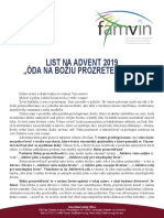 [Slovenčina] List na Advent 2019 pre Vincentínsku Rodinu