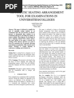 Automatic Seating Arrangement Tool For Examinations in Universities/Colleges