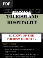 THE HISTORY OF TOURISM AND HOSPITALITY Report