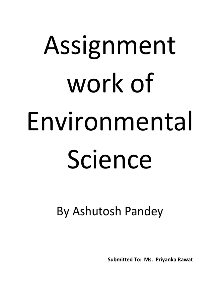 Environmental Science Assignment Front Page | PDF | Science | Science ...