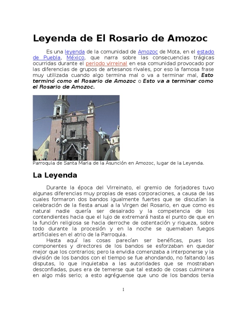 Leyenda de El Rosario de Amozoc PDF