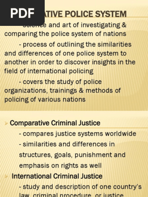 Comparative Police System