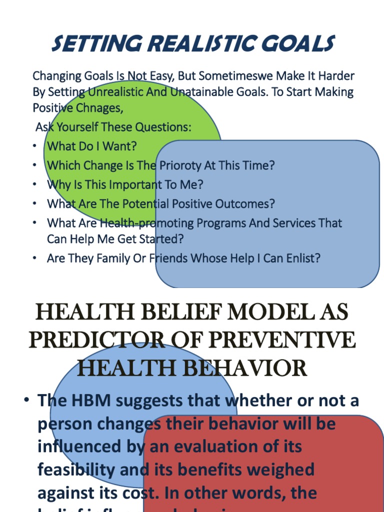 Setting Realistic Goals | PDF | Health Promotion | Public Health