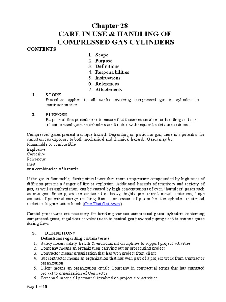Compressed Gas Cylinder Safety Guidelines | PDF | Valve | Fires