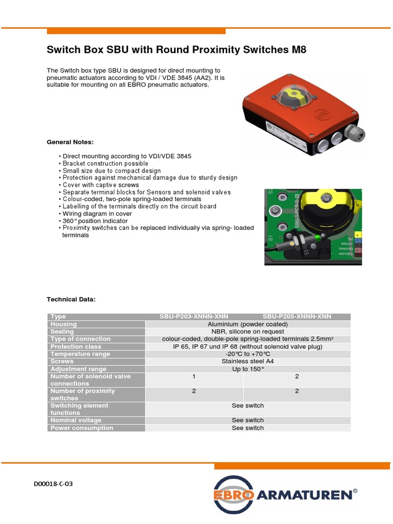 SBU Switch Box Wiring and Specs | PDF | Electrical Connector | Switch