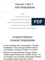 Pertemuan 1 Dan 2 Filsafat Pendidikan