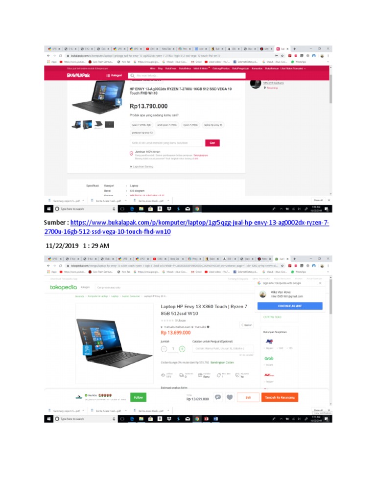 Kertas Kerja Hps Laptop HP | PDF