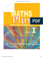 Maths Plus - A Book of Mental Mathematics For Class-1 PDF