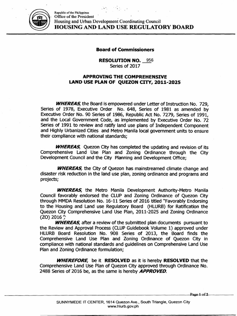 Housing and Land Use Regulatory Board Board of Commissioners
