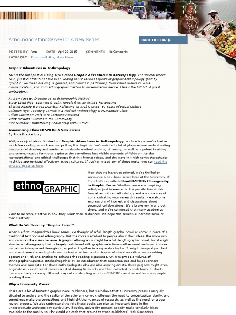 Announcing ethnoGRAPHIC | PDF | Ethnography | Anthropology