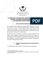 El Proceso Contencioso Administrativo Contra Las Resoluciones Emitidas Por Los Órganos Disciplinarios PNP