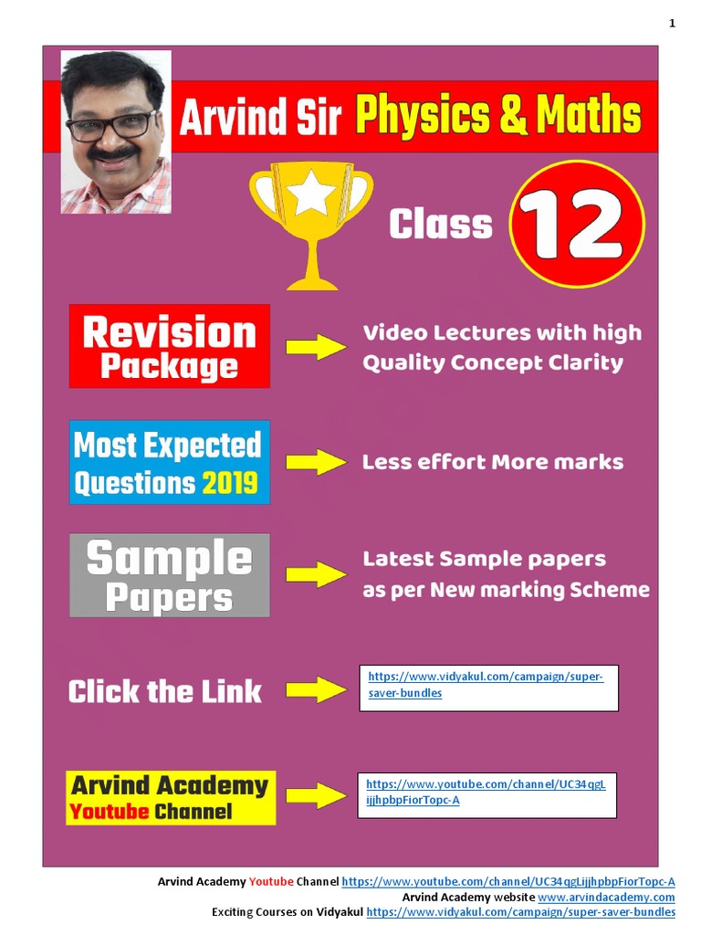 Arvind Academy Arvind Academy Website: Youtube | PDF | Determinant ...