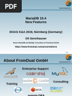 MariaDB 10.4 New Features at DOAG K+A 2019