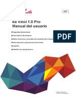 Da Vinci 1.0 Pro Manual Del Usuario XYZ