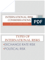 International Risk Considerations: Exchange Rate and Political Risks