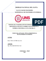Universidad Nacional Del Santa: Facultad de Ingeniería Escuela Profesional de Ingeniería en Energia