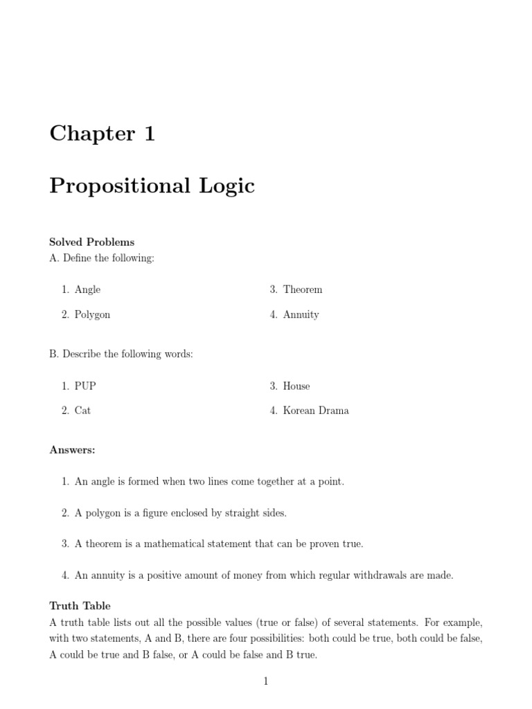 Propositional Logic Overview | PDF | If And Only If | Reasoning